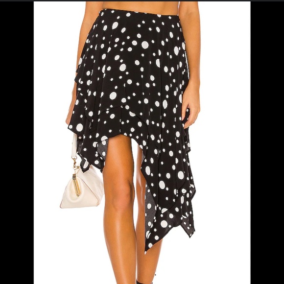 Lovers + Friends • Albany Skirt in Black Polka Dot - Picture 2 of 9